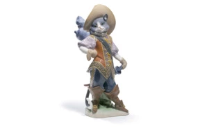 Фигурка Lladro Кот в сапогах 12х22 см, фарфор