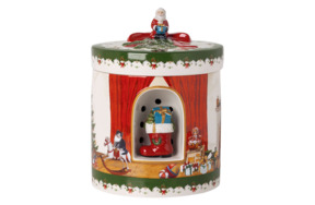 Музыкальная шкатулка Villeroy&Boch Christmas Toys Санта приносит подарки 16х16 см,круглая, фарфор