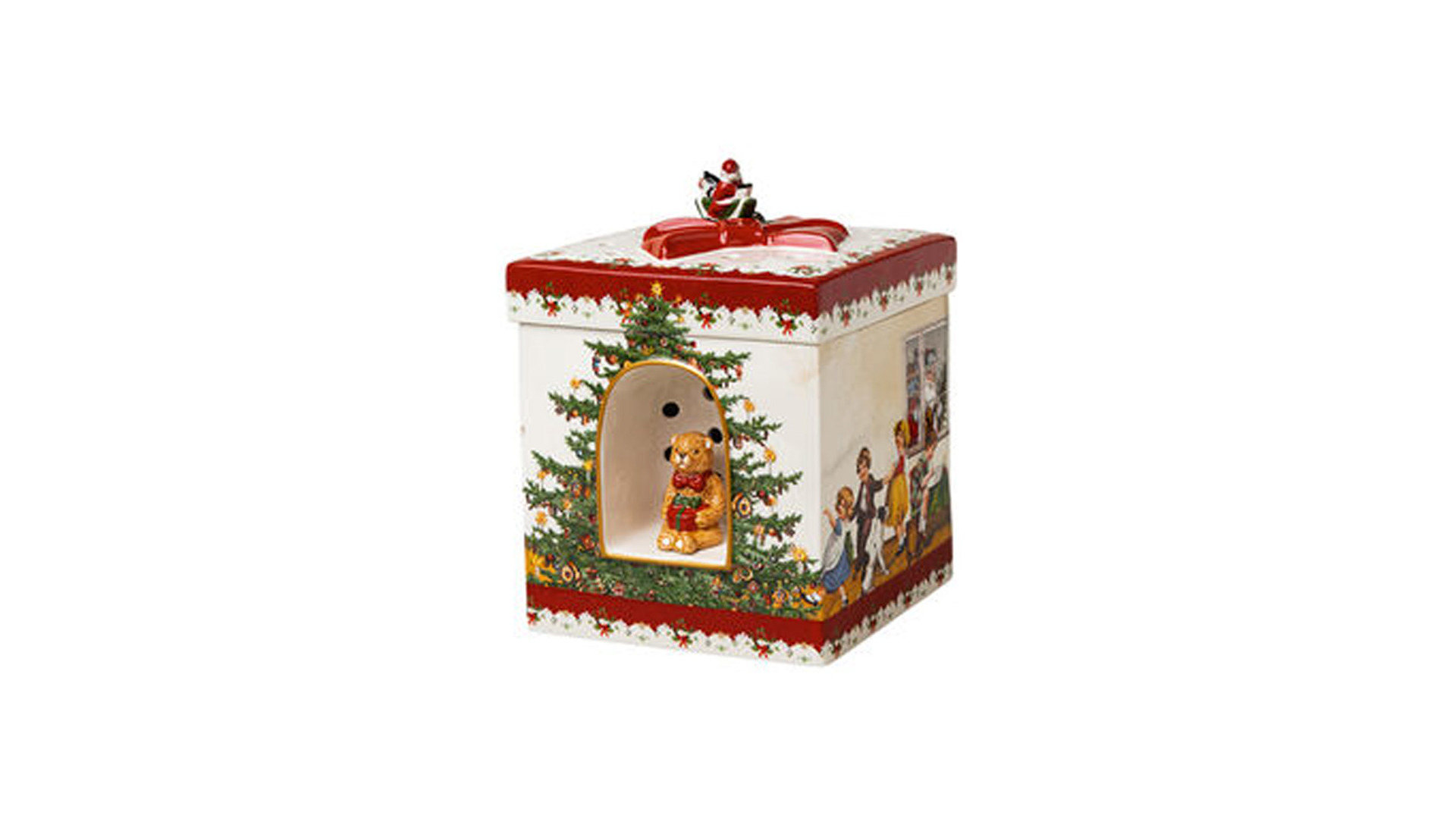 Музыкальная шкатулка Villeroy&Boch Christmas Toys Дети 17х17 см, круглая, фарфор