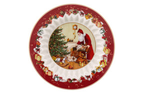 Блюдо круглое Villeroy&Boch Toy's Fantasy Санта приносит подарки 25 см, фарфор