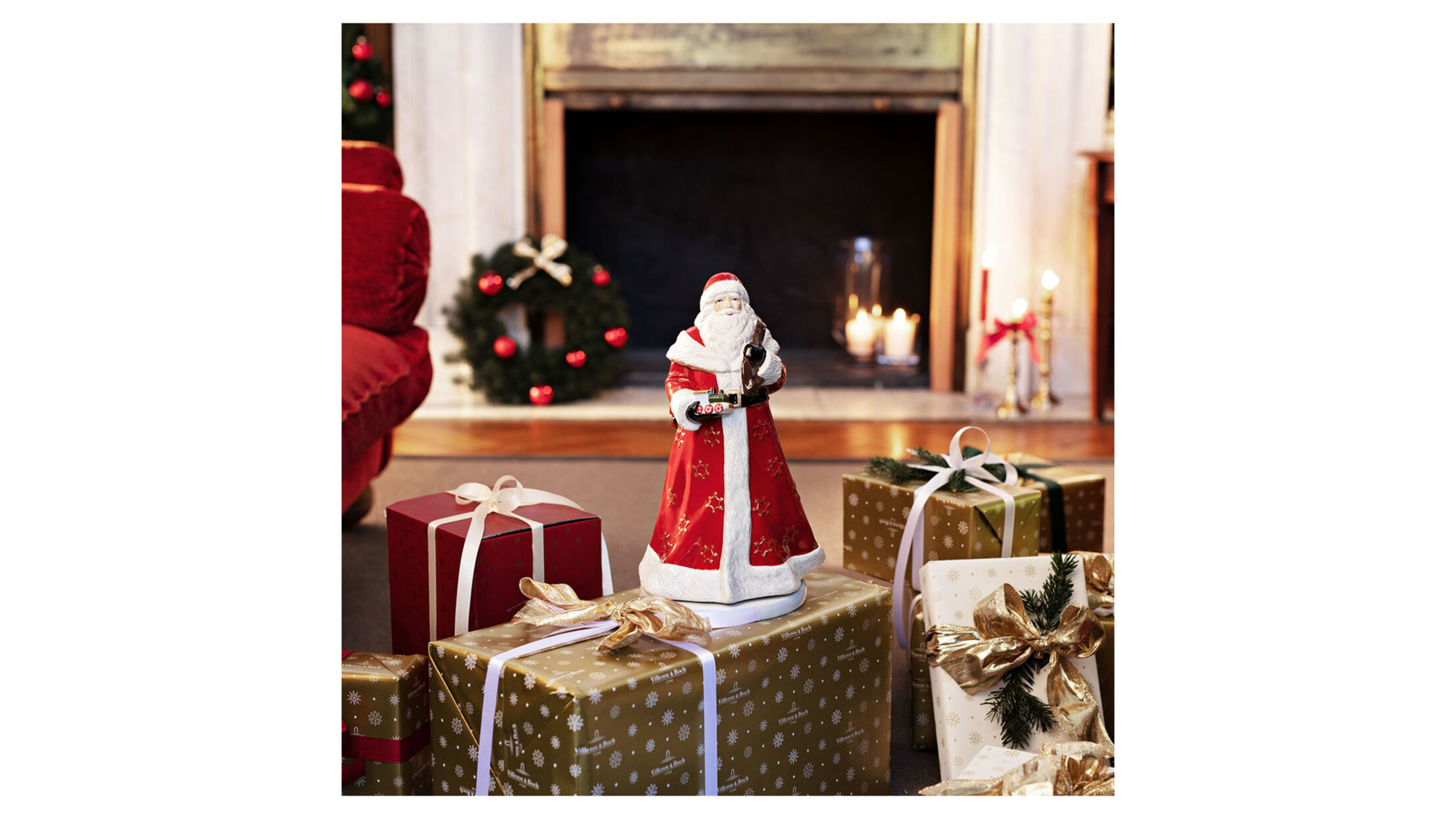 Фигурка Villeroy&Boch Christmas Toys Memory Санта с подарками 34 см, фарфор