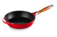 Сковорода с крышкой LAVA d24 см, 2 л, съемная деревянная ручка, чугун, красная