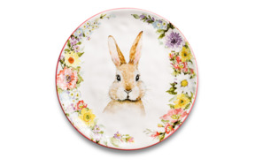 Тарелка закусочная  Certified Int Весенний сад Кролик уверенный 22 см, керамика