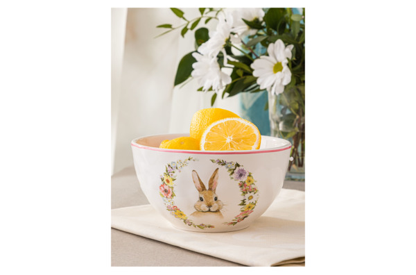Салатник порционный  Certified Int Весенний сад Кролик уверенный 15 см, керамика