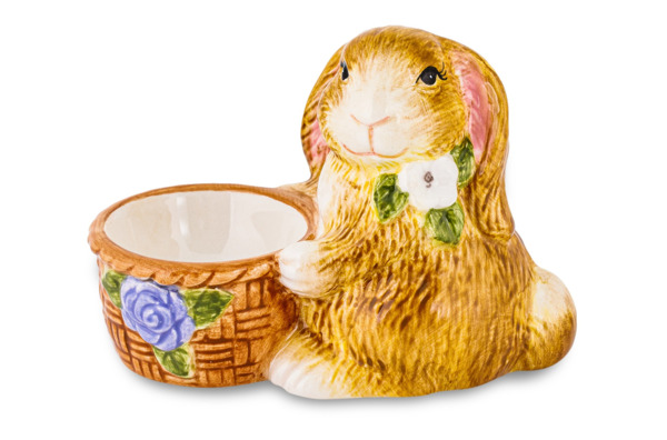 Подставка для яиц 3D Certified Int Весенний сад Кролик 8 см, керамика