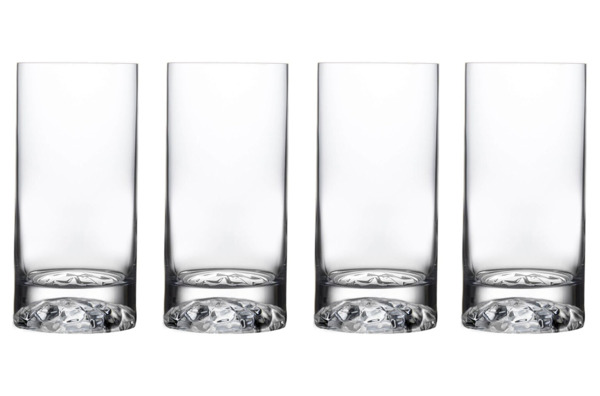 Набор стаканов для воды Nude Glass Клуб 420 мл, 4 шт, стекло хрустальное