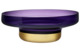 Чаша декоративная Nude Glass Контур d36 см, фиолетовая с золотым дном, хрусталь