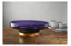 Чаша декоративная Nude Glass Контур d36 см, фиолетовая с золотым дном, стекло хрустальное