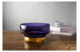 Чаша декоративная Nude Glass Контур d24 см, фиолетовая с золотым дном, хрусталь