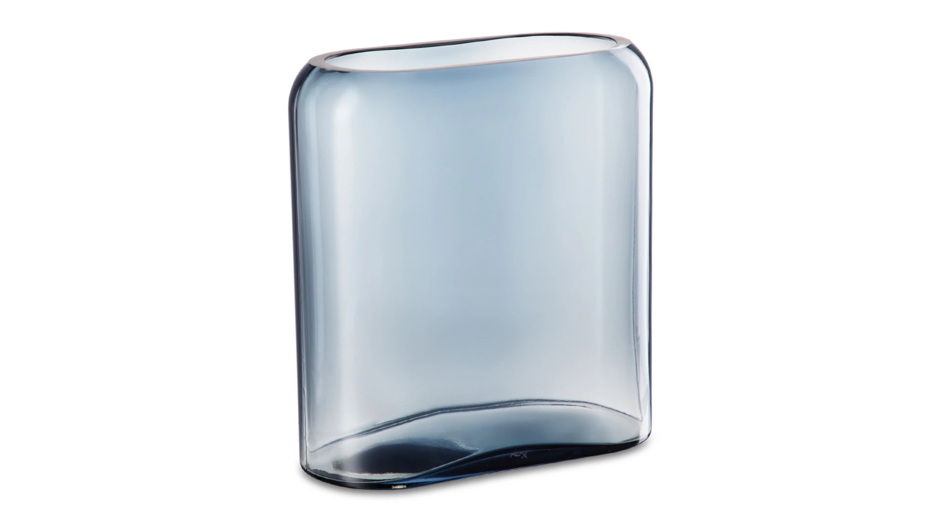 Ваза прямоугольная Nude Glass Слои 27,6 см, стекло хрустальное, синяя