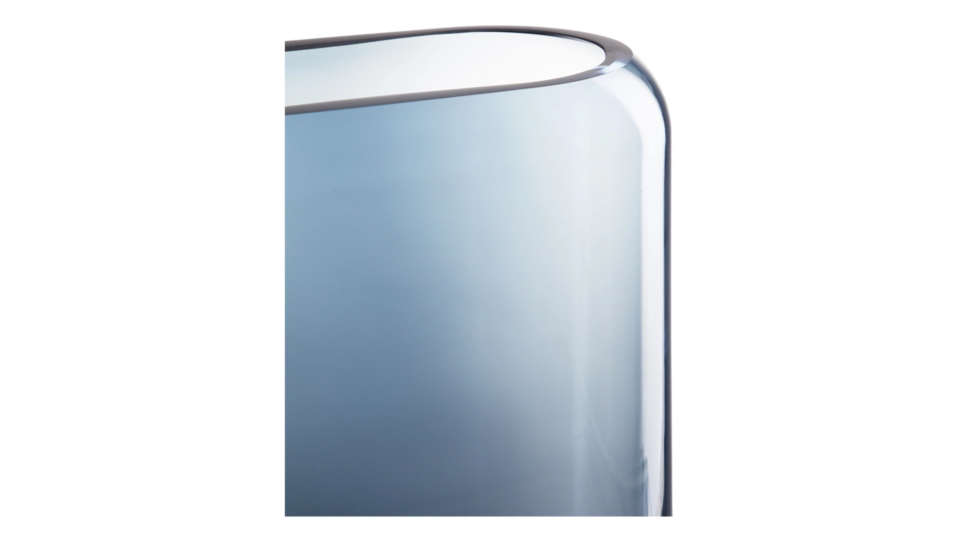 Ваза прямоугольная Nude Glass Слои 27,6 см, стекло хрустальное, синяя