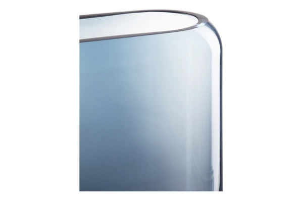 Ваза прямоугольная Nude Glass Слои 27,6 см, стекло хрустальное, синяя