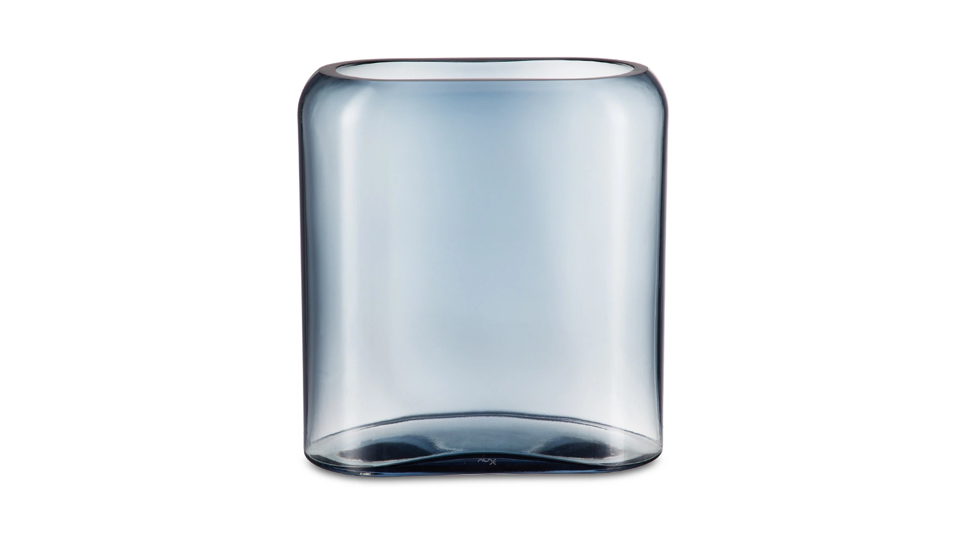 Ваза прямоугольная Nude Glass Слои 27,6 см, стекло хрустальное, синяя