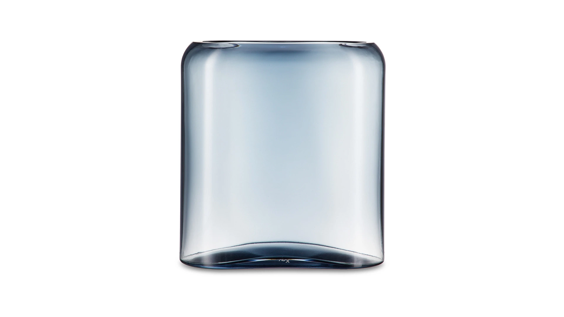 Ваза прямоугольная Nude Glass Слои 27,6 см, стекло хрустальное, синяя