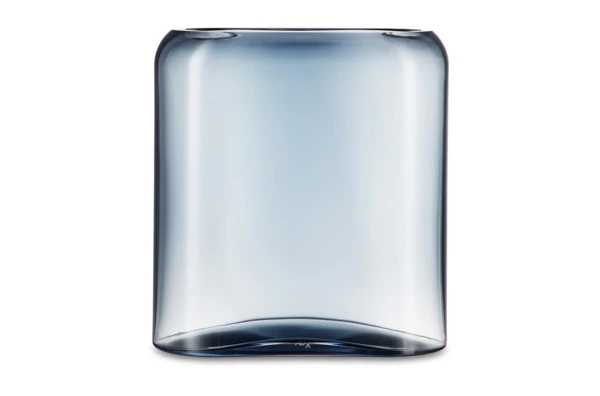 Ваза прямоугольная Nude Glass Слои 27,6 см, стекло хрустальное, синяя