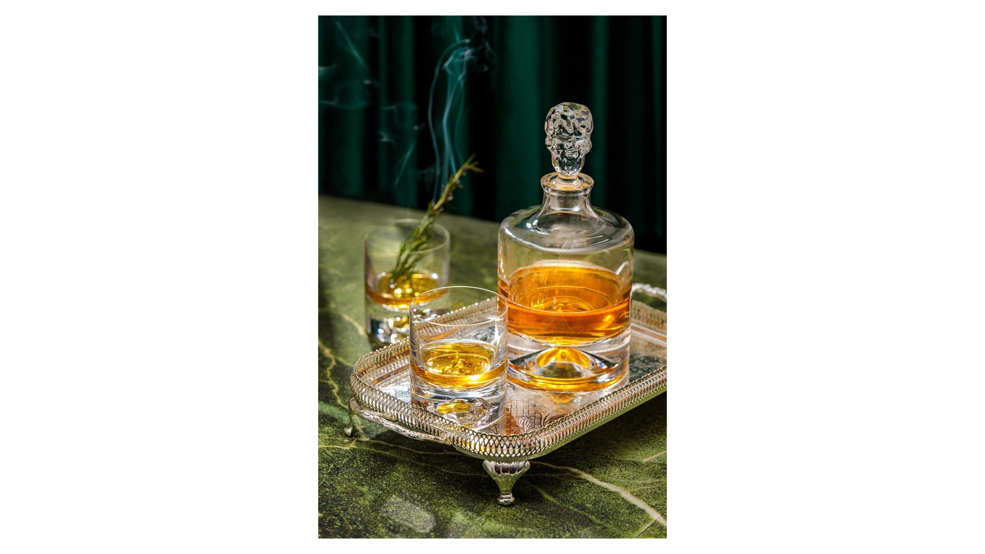Набор из графина и 2 стаканов для виски Nude Glass Тень 1,25 л, 350 мл, стекло хрустальное