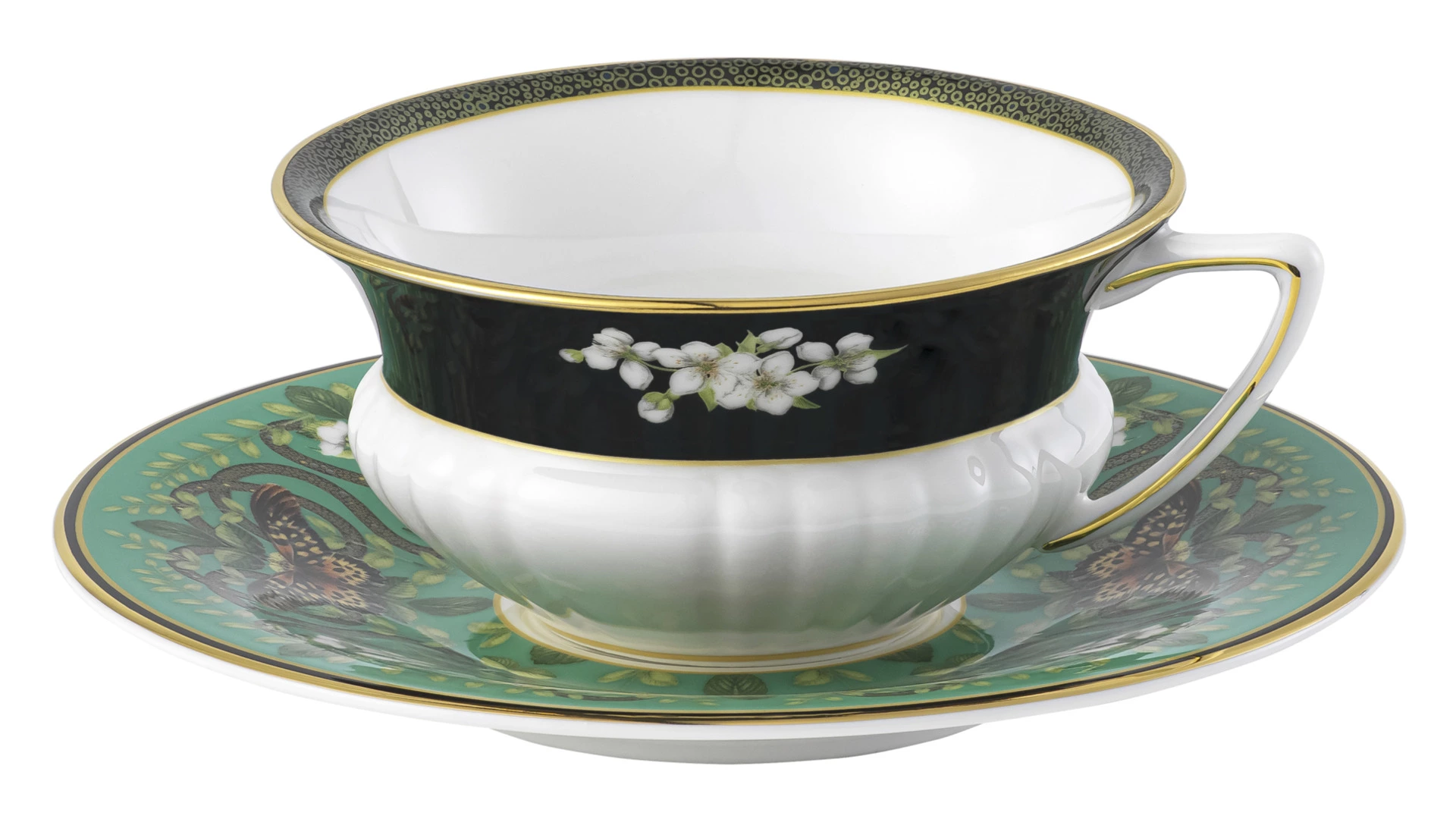 Чашка чайная с блюдцем Wedgwood Изумрудный лес 140 мл, фарфор