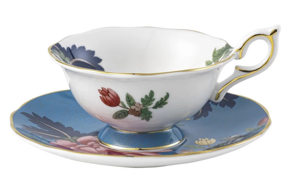 Чашка чайная с блюдцем Wedgwood Сапфировый сад 140 мл, фарфор