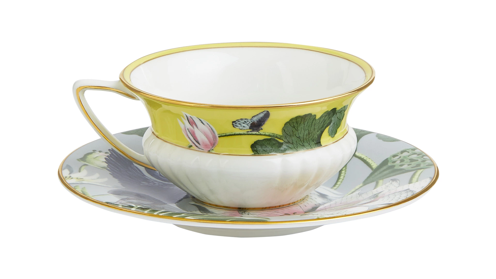 Чашка чайная с блюдцем Wedgwood Водяная лилия 140 мл, фарфор