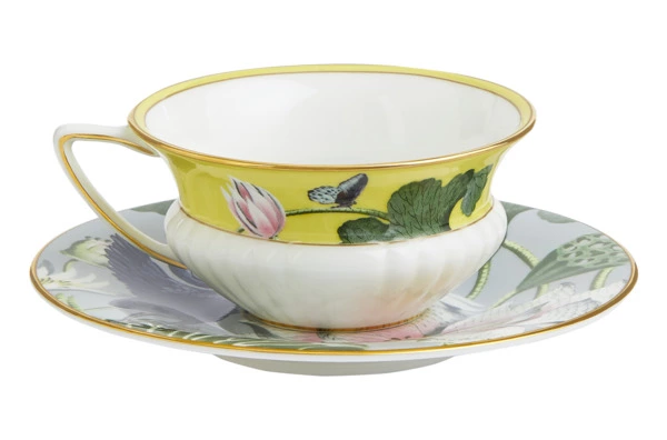 Чашка чайная с блюдцем Wedgwood Водяная лилия 140 мл, фарфор