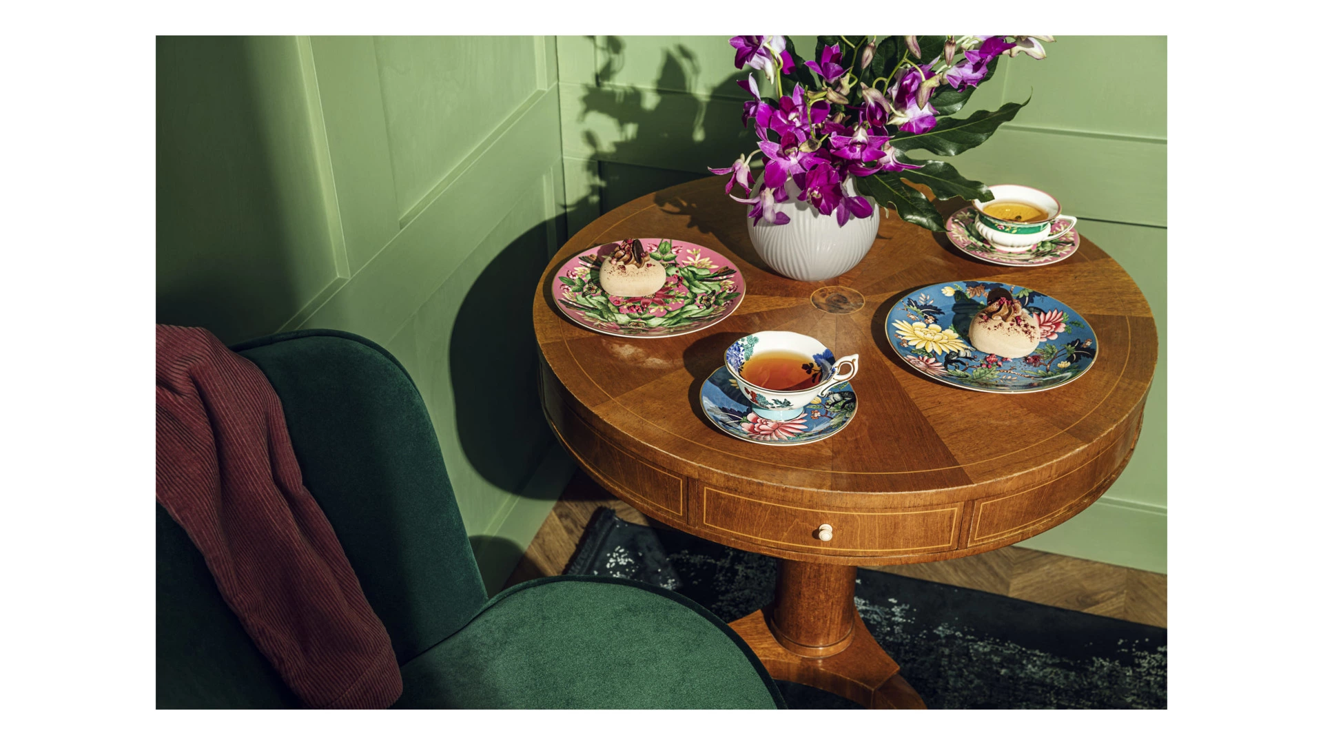 Чашка чайная с блюдцем Wedgwood Водяная лилия 140 мл, фарфор