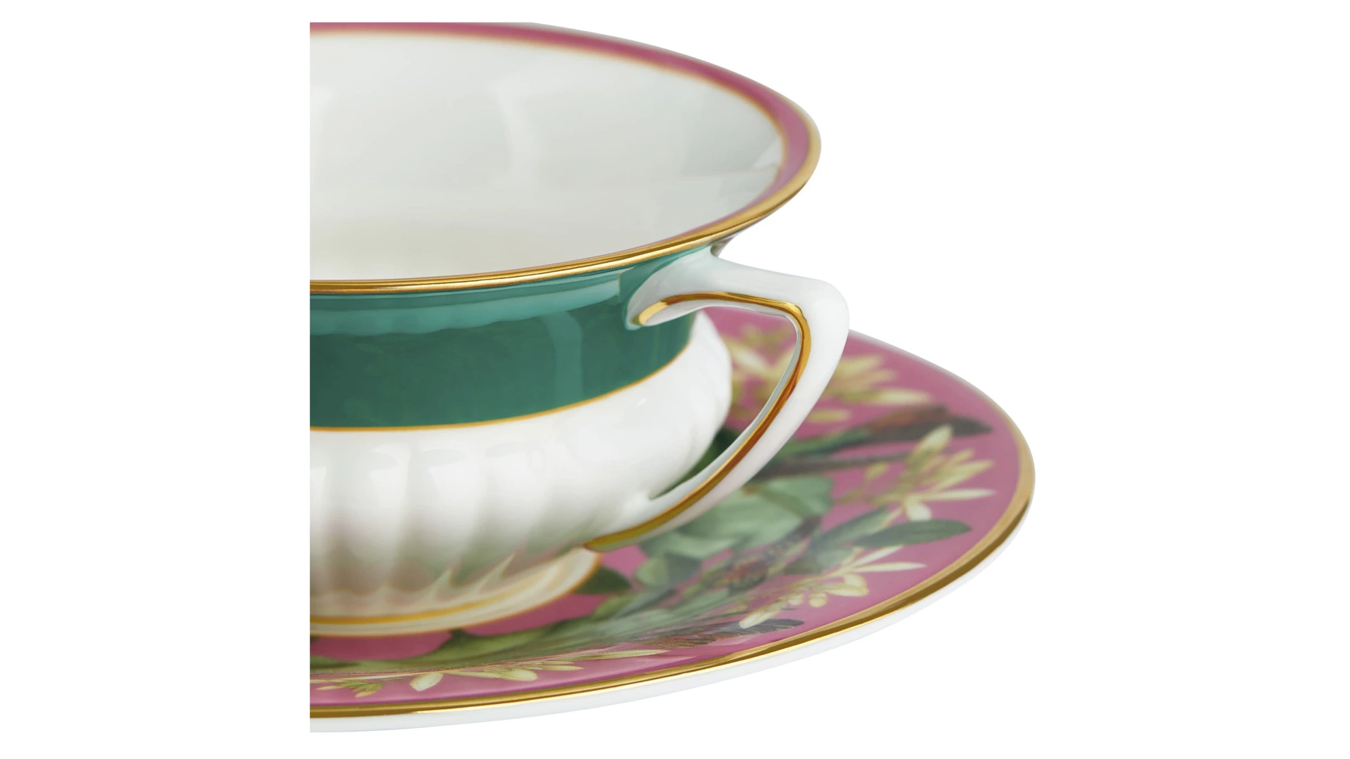Чашка чайная с блюдцем Wedgwood Розовый лотос 140 мл, фарфор