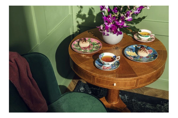 Чашка чайная с блюдцем Wedgwood Розовый лотос 140 мл, фарфор