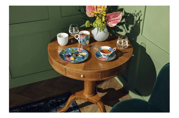 Чашка чайная с блюдцем Wedgwood Розовый лотос 140 мл, фарфор