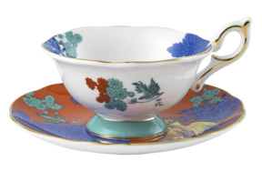 Чашка чайная с блюдцем Wedgwood Золотой попугай 140 мл, фарфор