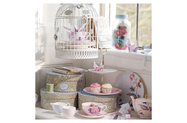 Чашка чайная с блюдцем Wedgwood Кукушка 180 мл, зеленая, фарфор