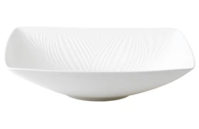 Чаша квадратная Wedgwood Фолия 26 см, фарфор, белая