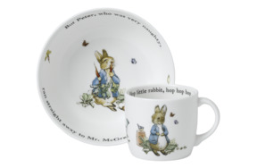 Набор из двух предметов Wedgwood Кролик Питер (кружка, салатник индивидуальный), белый, фарфор