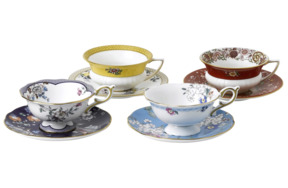 Набор чашек чайных с блюдцами Wedgwood Вандерласт 150 мл, 4 шт