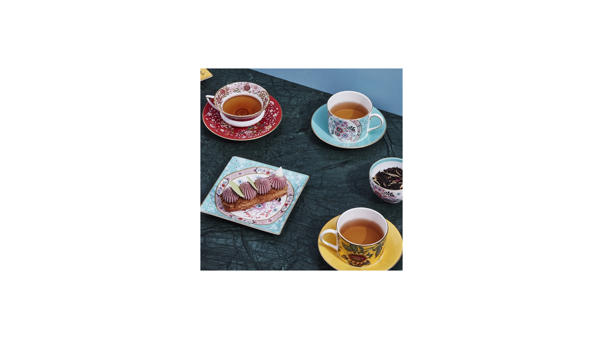 Набор чашек чайных с блюдцами Wedgwood Вандерласт 150 мл, 4 шт, фарфор
