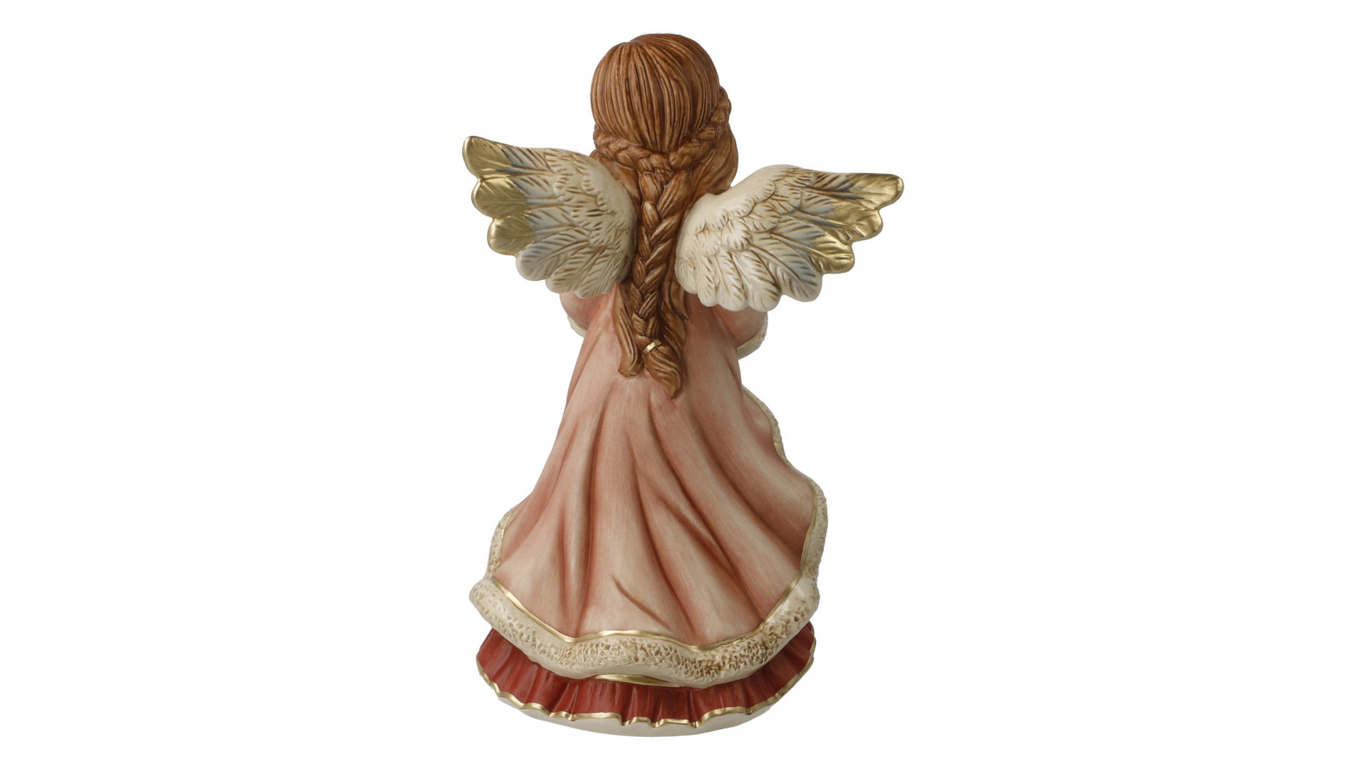 Скульптура Goebel Ангел с зайчиком 25 см, композит, бордо