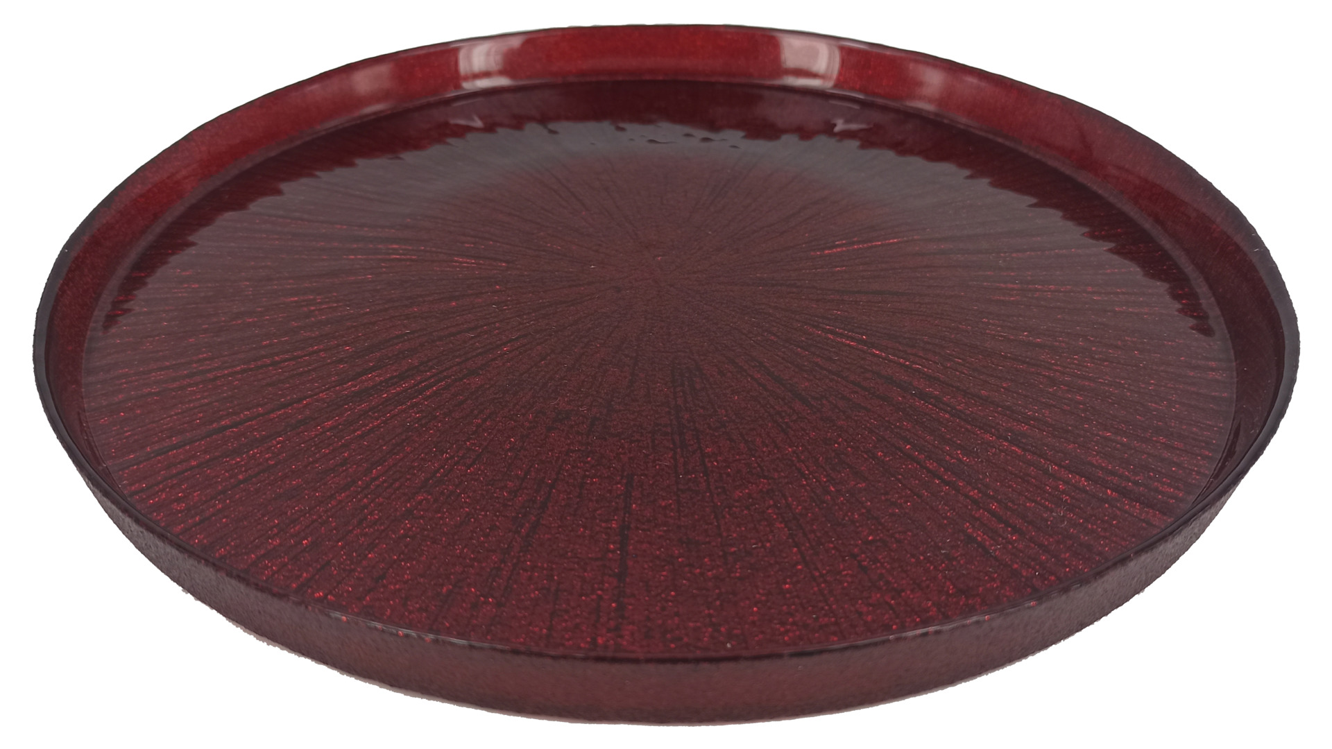 Тарелка подстановочная Akcam Гранат 32 см, стекло, красный