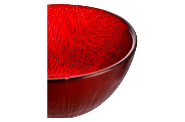 Чаша Akcam Бургундская кувшинка 10 см, стекло, бордовый