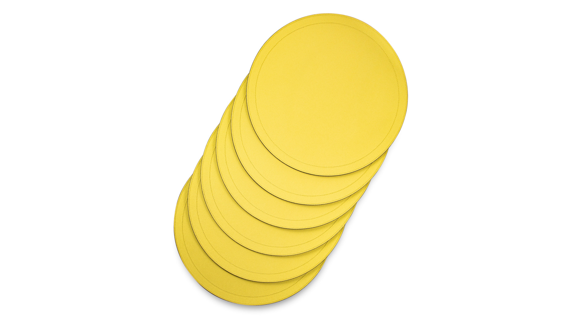Набор салфеток подстановочных круглых Giobagnara Раунд 40 см, 6 шт, желтый