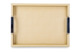 Поднос прямоугольный с ручками Giobagnara Виктор 27,5х38 см, золотистый