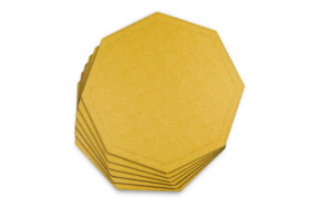 Набор салфеток подстановочных восьмиугольных GioBagnara Октагонал 40х40 см, 6 шт, золотистый