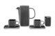 Сервиз кофейный Cmielow System на 2 персоны 4 предмета, фарфор твердый, черный