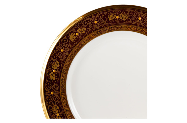 Тарелка десертная Noritake Джорджиан, золотой 17 см, фарфор
