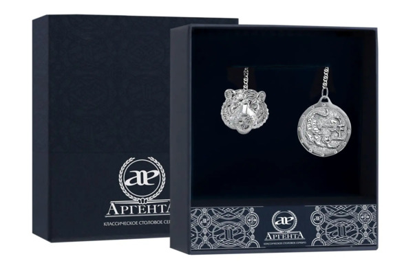 Ионизатор воды в футляре АргентА От Души Амулет Тигр 14,9 г, серебро ...