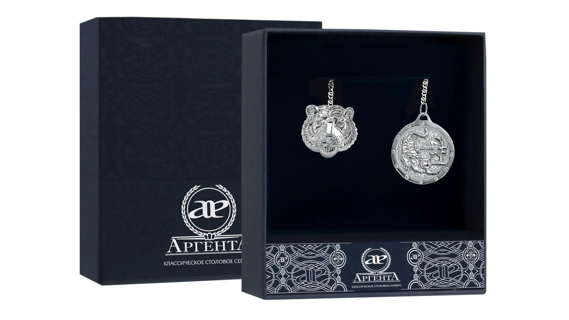 Ионизатор воды в футляре АргентА От Души Амулет Тигр 14,89 г, серебро 925