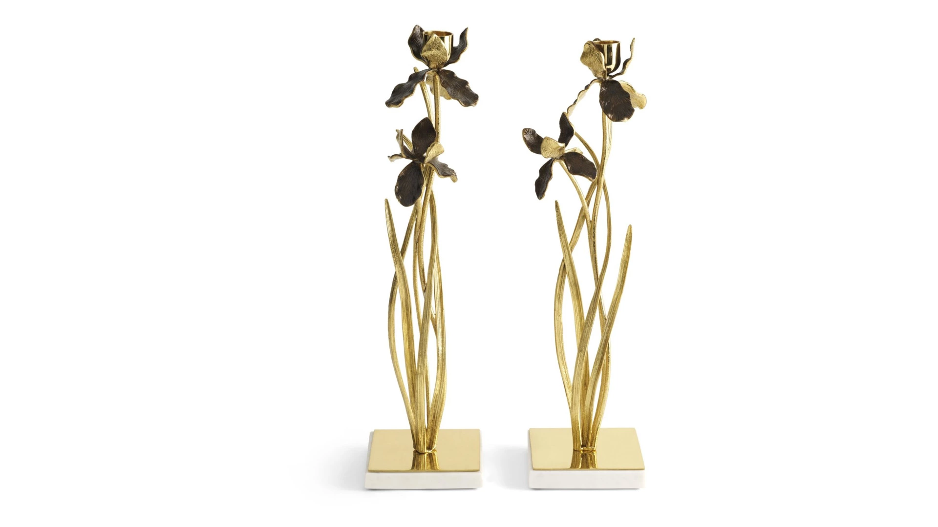 Набор подсвечников Michael Aram Черный ирис 38 см, латунь, 2 шт