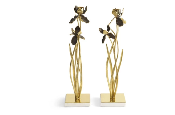 Набор подсвечников Michael Aram Черный ирис 38 см, латунь, 2 шт