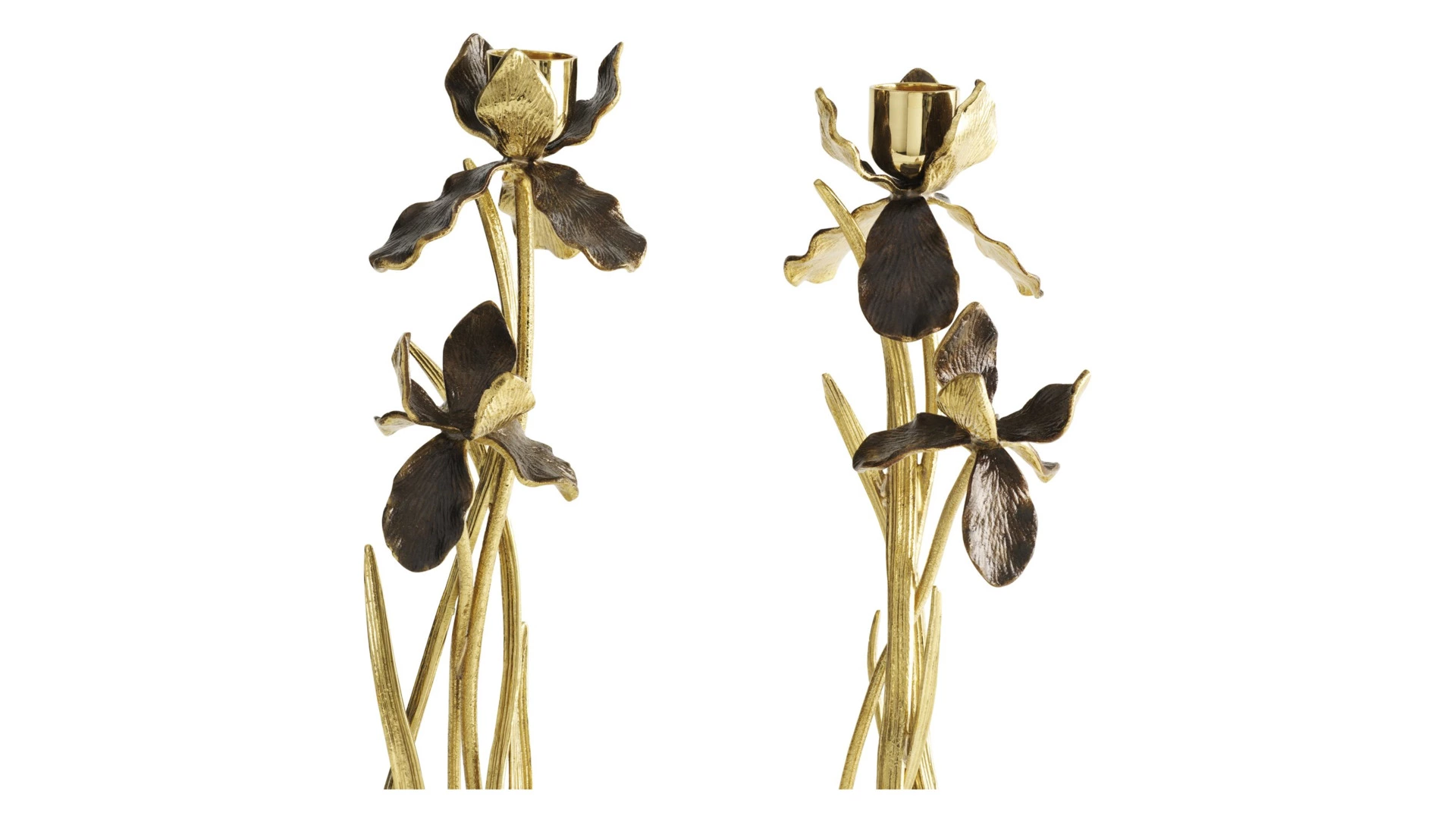 Набор подсвечников Michael Aram Черный ирис 38 см, латунь, 2 шт