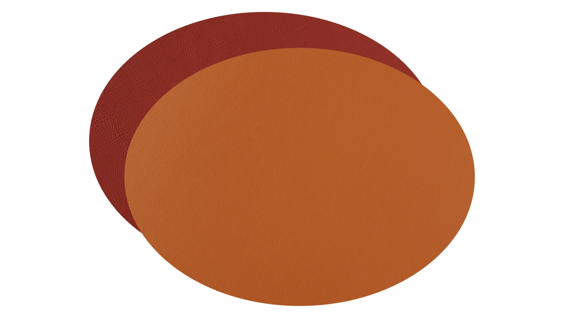 Плейсмат овальный двусторонний ADJ 47,5x35 см, кожа натуральная, бордо