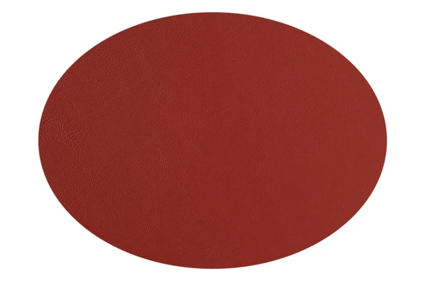 Плейсмат овальный двусторонний ADJ 47,5x35 см, кожа натуральная, бордо