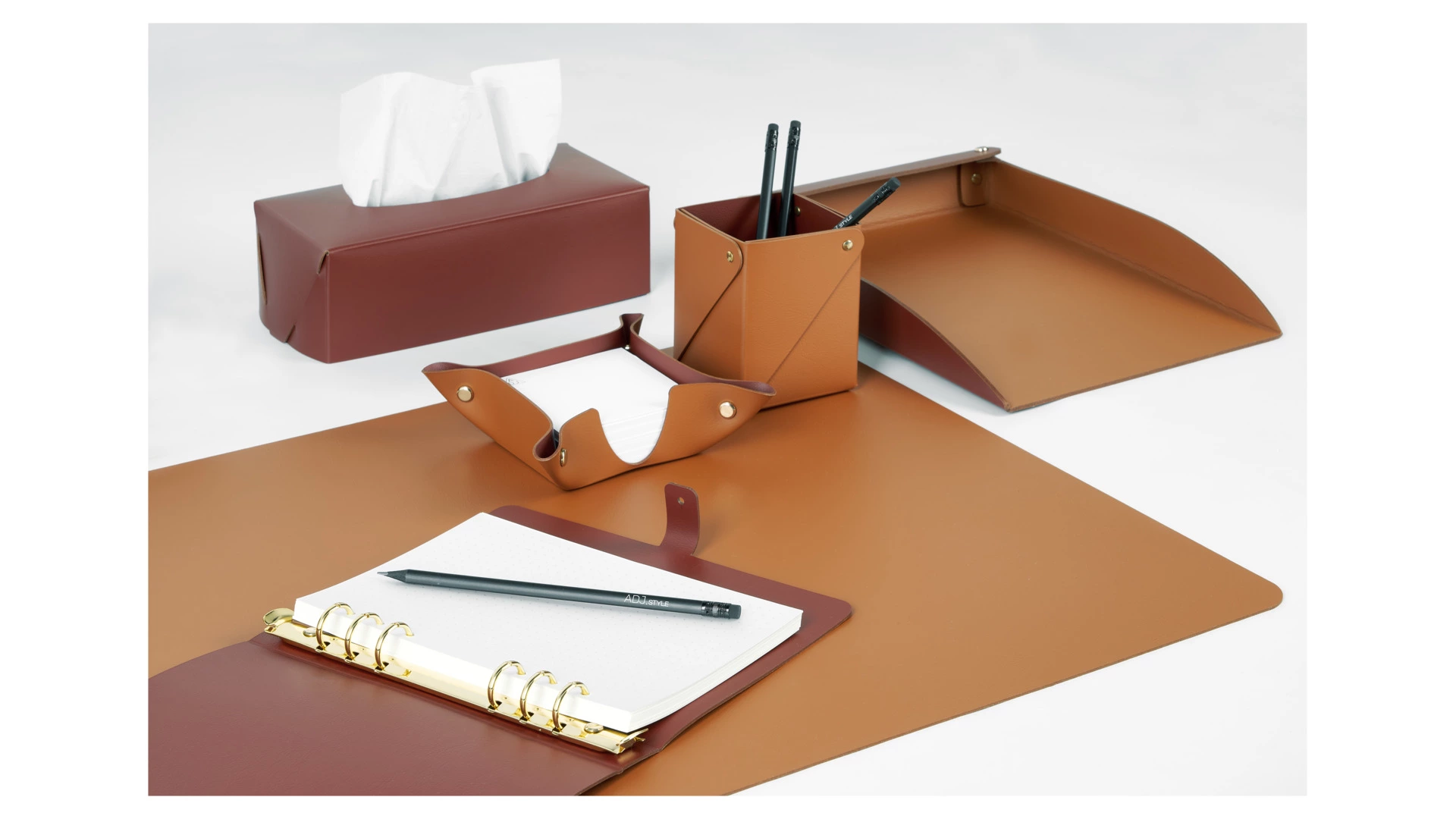 Плейсмат прямоугольный ADJ 45х30 см, кожа натуральная, бордо